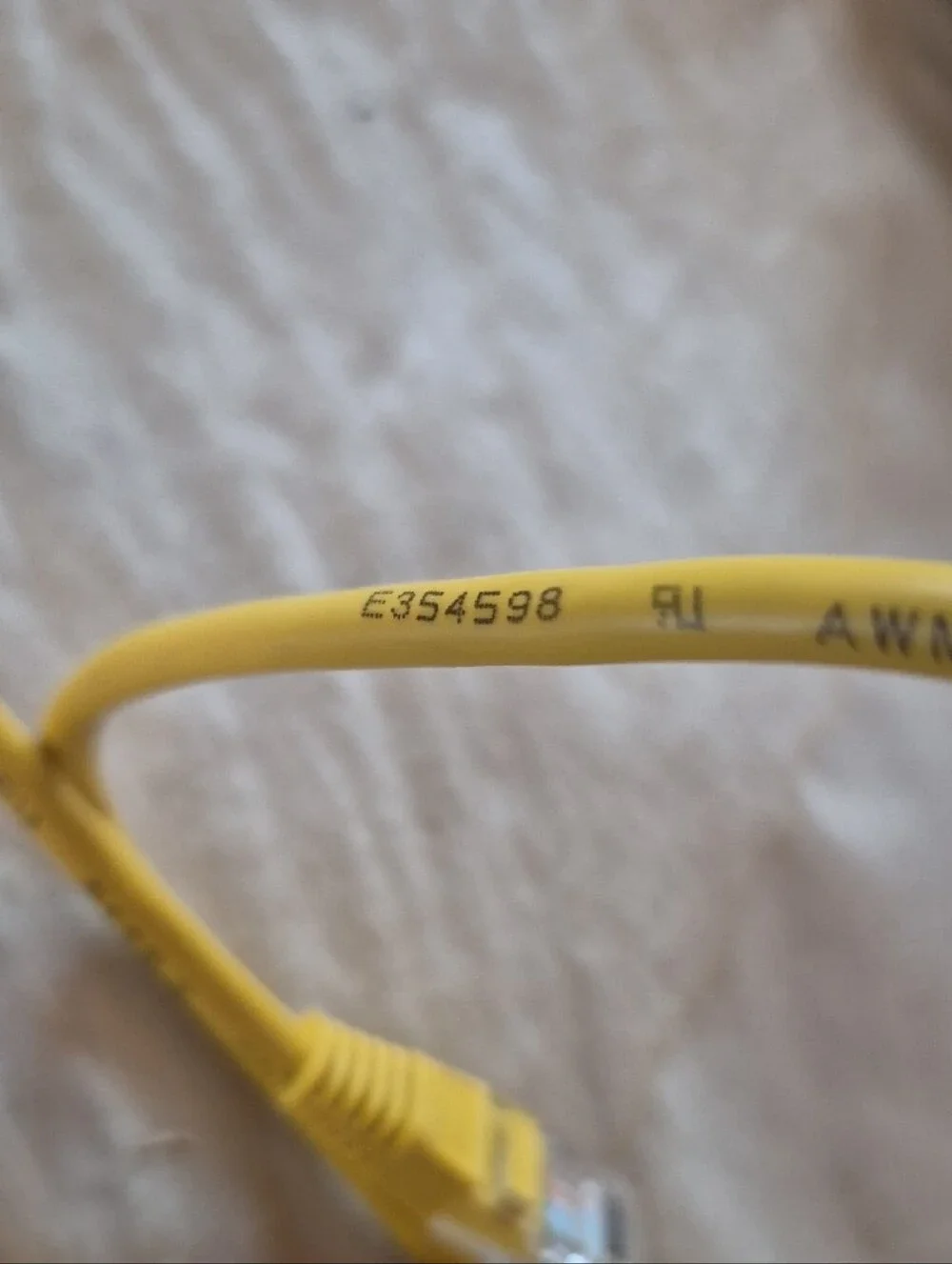 Yellow Ethernet Patch Cable - RJ45 Cat6 Network Cable